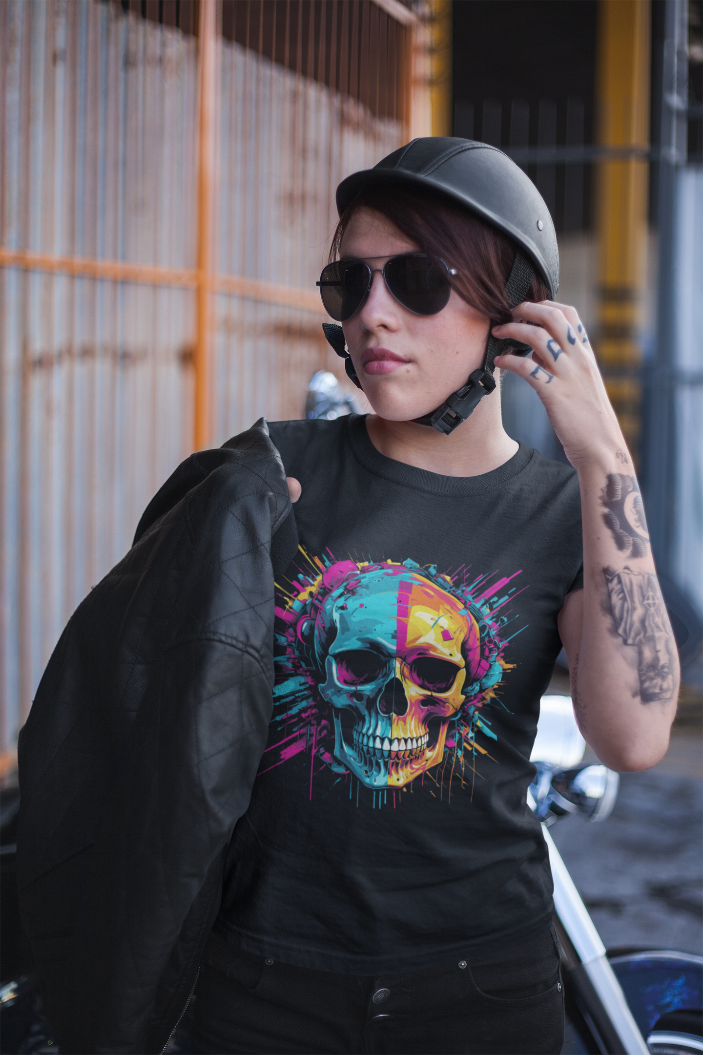 "Glitched Skull" T-shirt