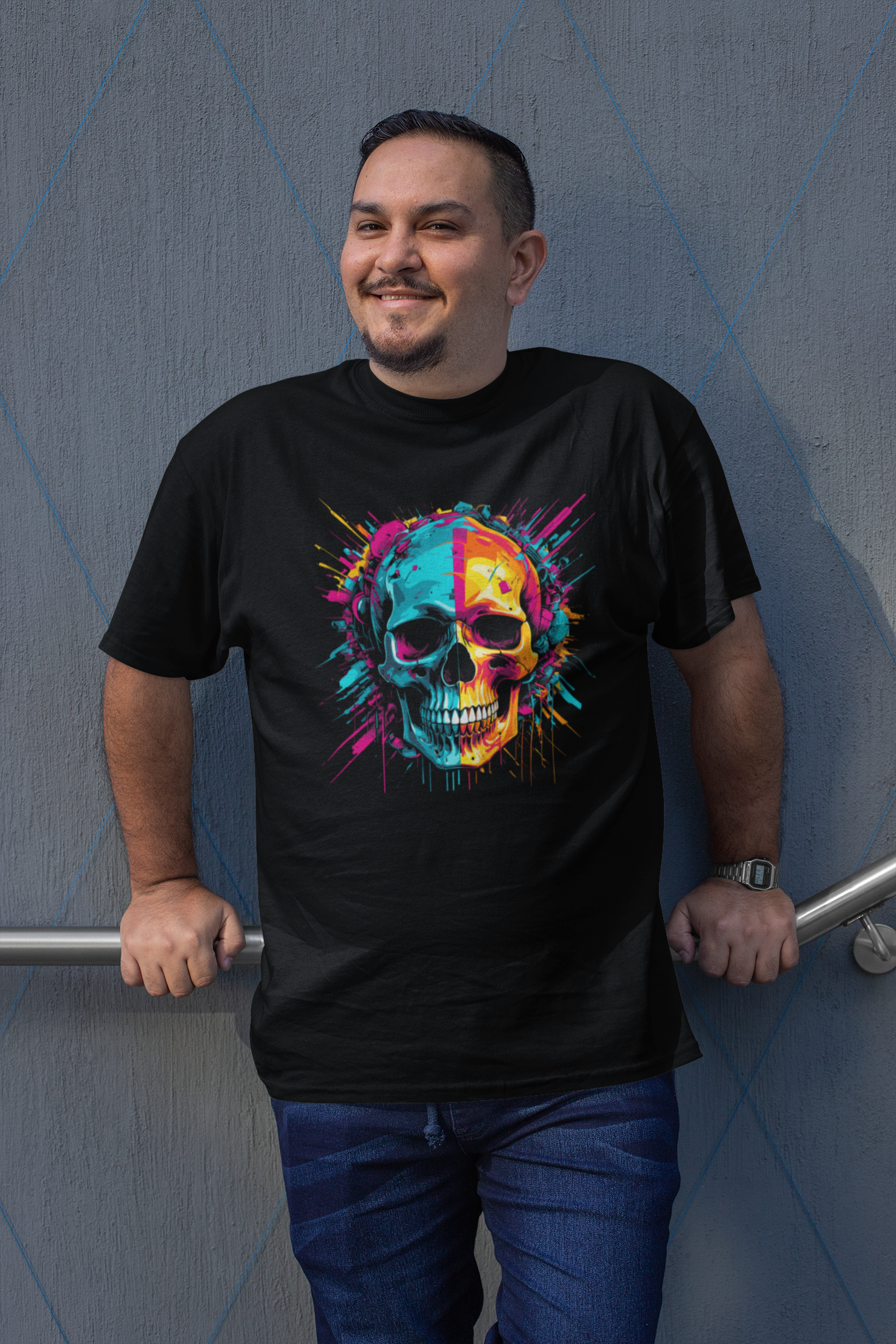 "Glitched Skull" T-shirt
