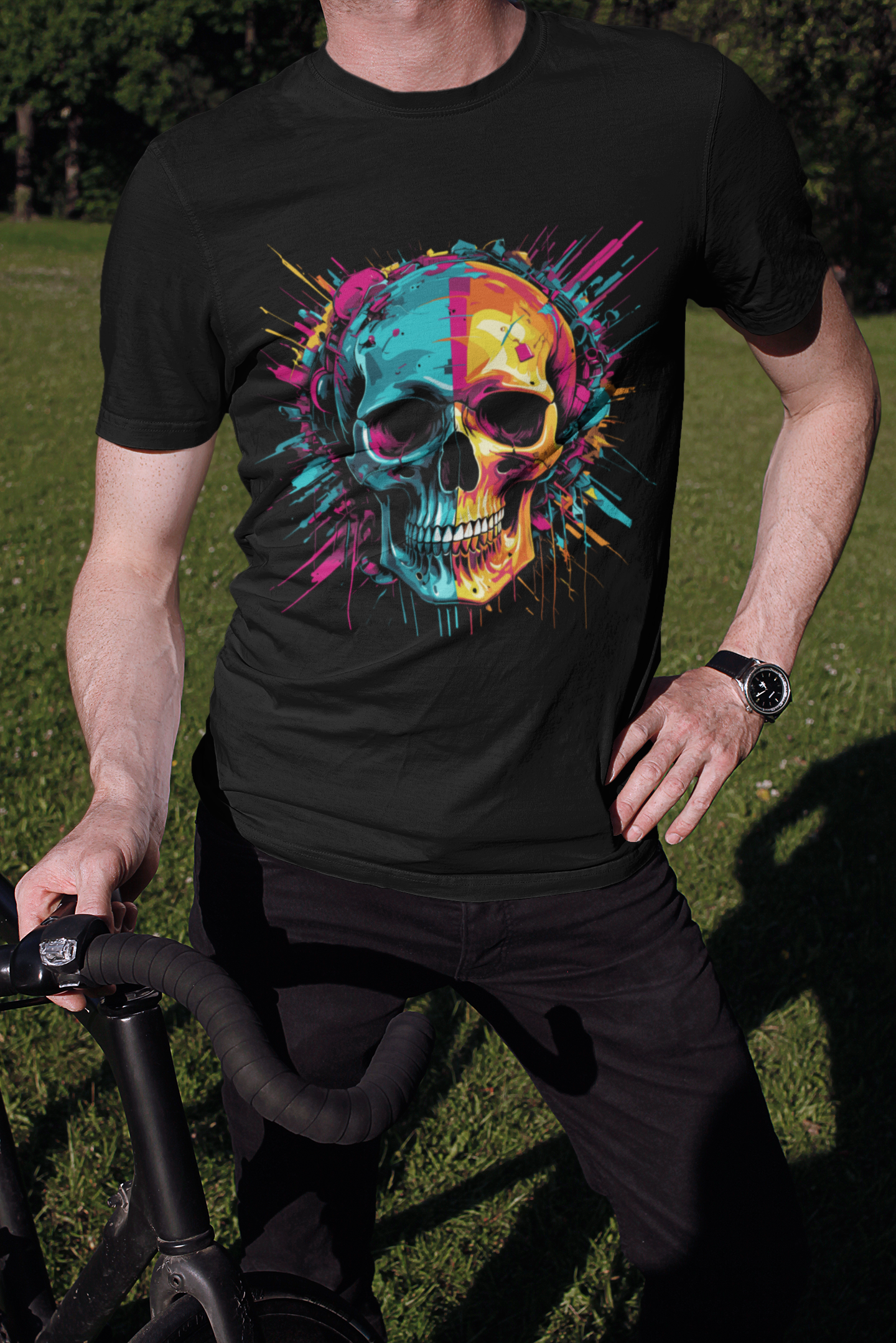 "Glitched Skull" T-shirt