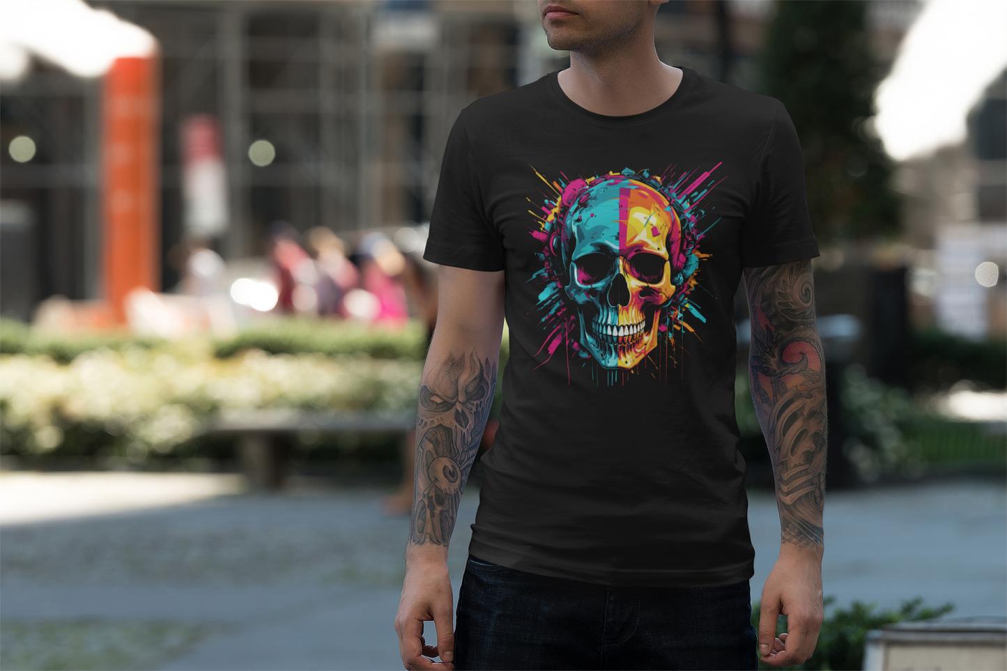 "Glitched Skull" T-shirt
