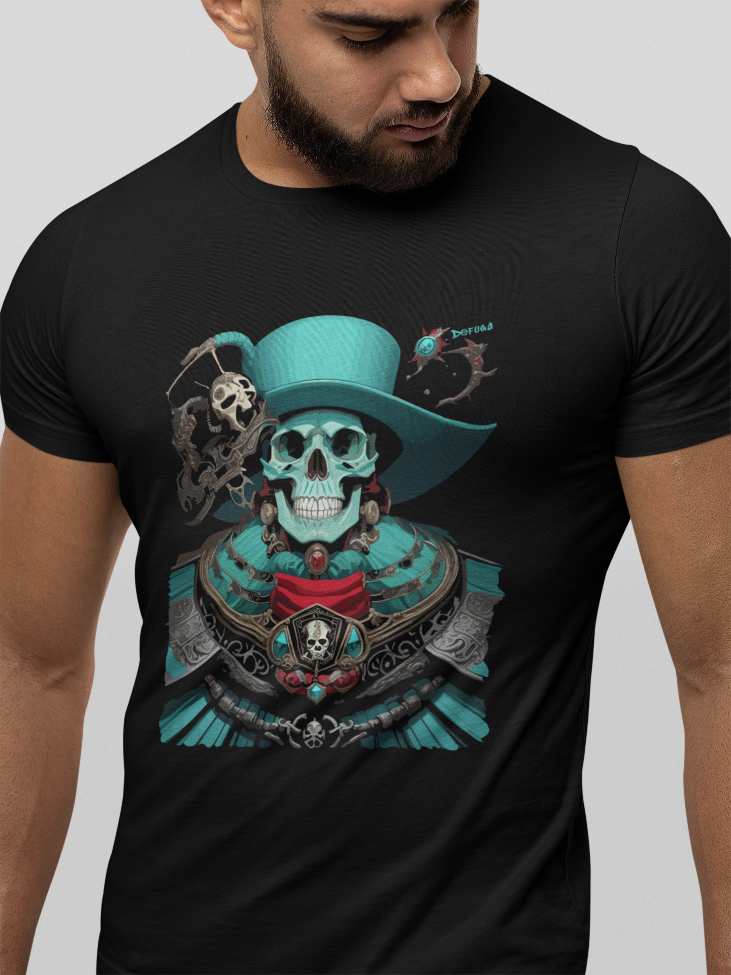 "Barock Skull Turquoise" T-shirt