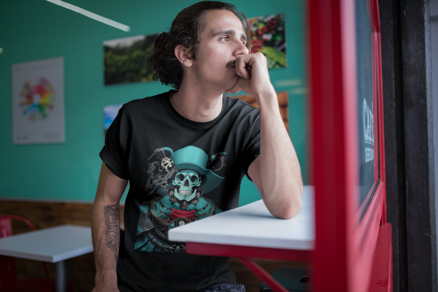 "Barock Skull Turquoise" T-shirt