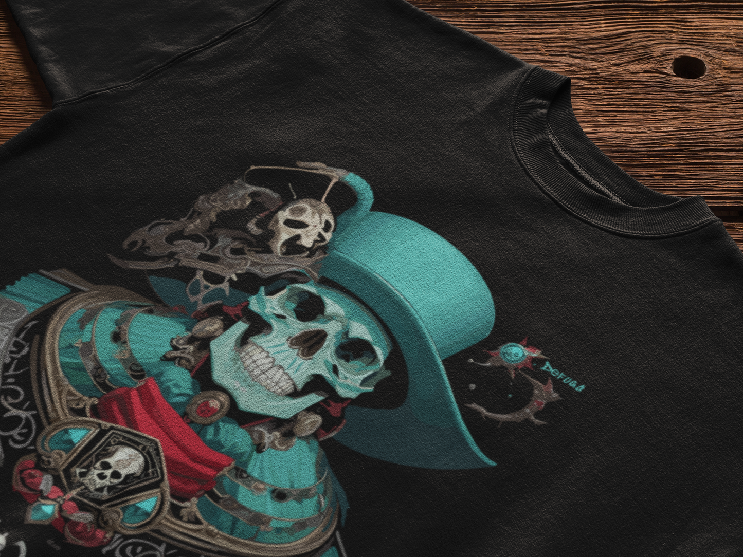 "Barock Skull Turquoise" T-shirt