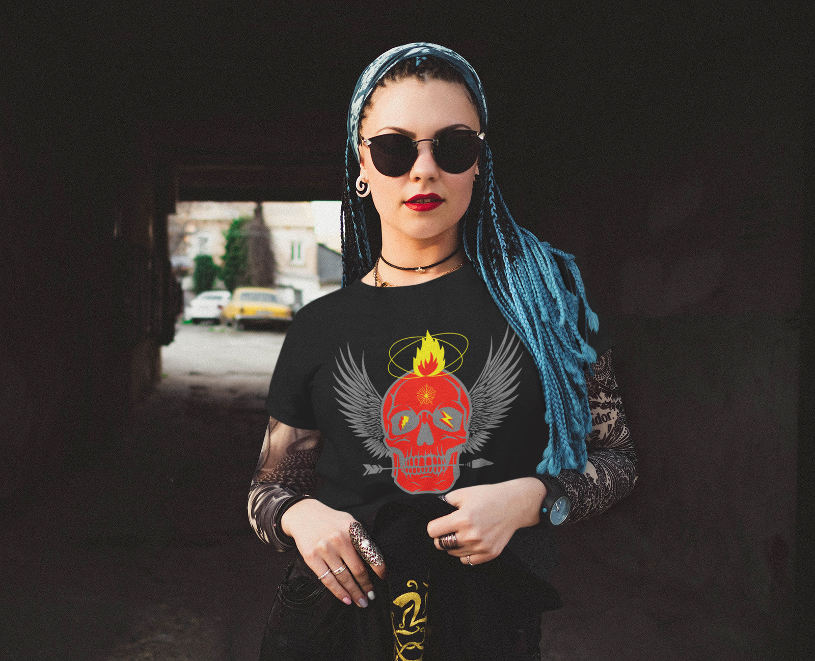 Skull Rebel T-shirt - Image 2